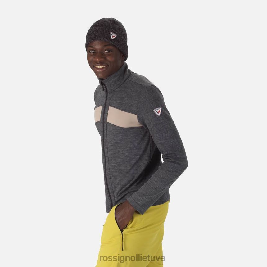 viršūnės Rossignol react merino pilnas užtrauktukas tarpinis sluoksnis juodas vyrų 268B264