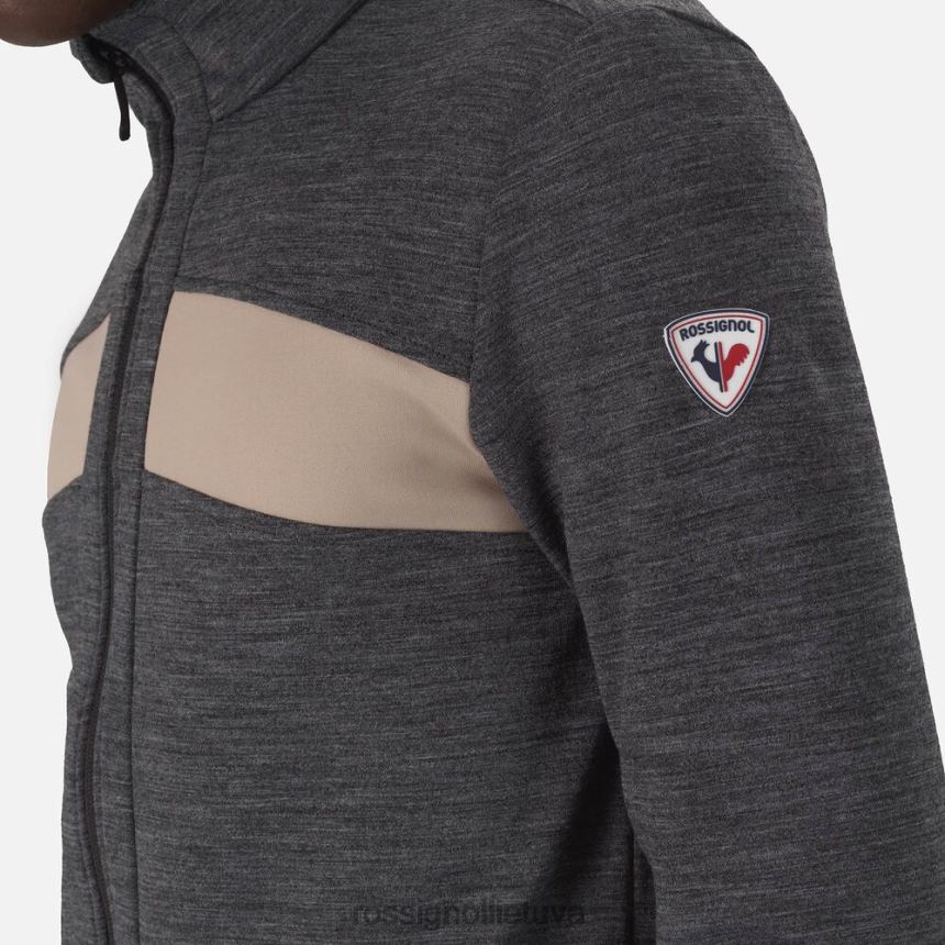 viršūnės Rossignol react merino pilnas užtrauktukas tarpinis sluoksnis juodas vyrų 268B264